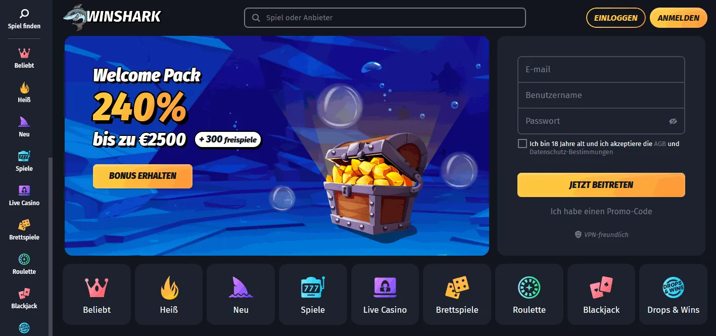 WinShark Casino WinShark Casino Startseite